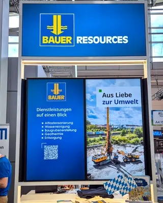 Bauer Resources auf der IFAT Munich 2026 am Gemeinschaftsstand von Bayern Innovativ